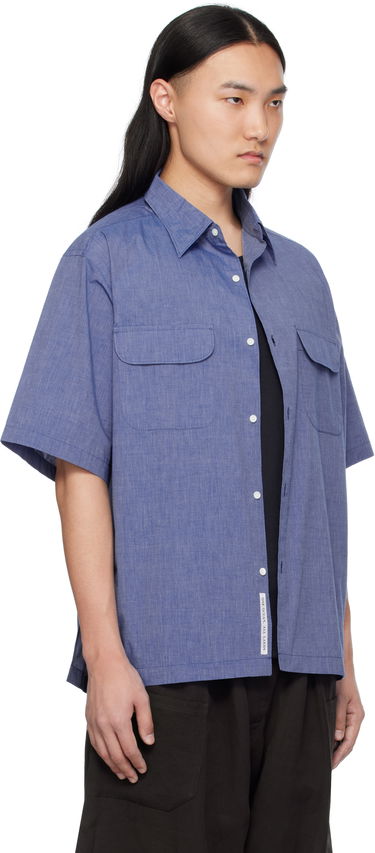 Paita NANAMICA nanamica Regular Collar End on End Short Sleeve Shirt Harmaa | S25SG075U, 4