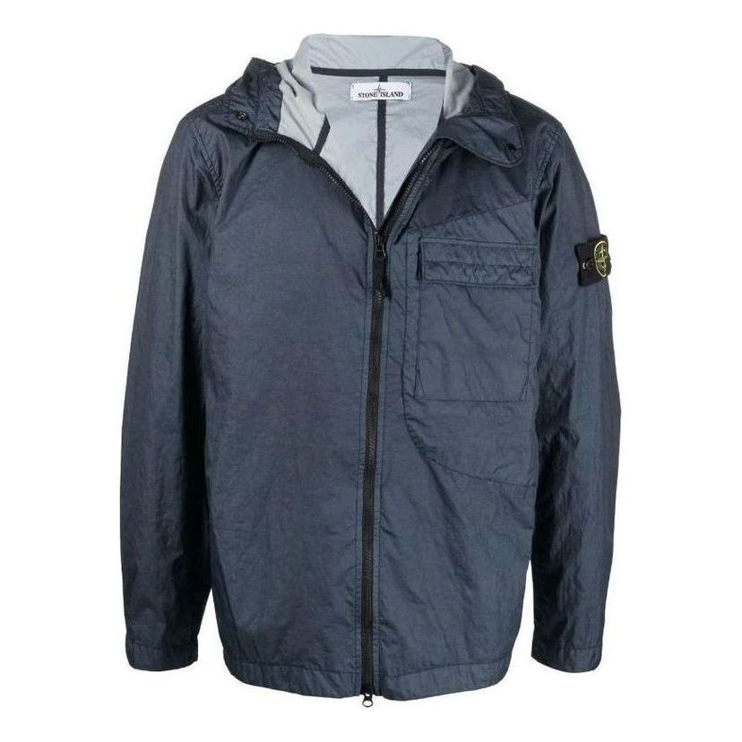 Parka Stone Island Hooded Zip-Up Jacket Sininen | 761540223-V0024