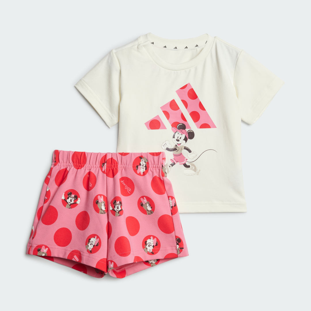 Verryttelypuku adidas Performance adidas x Disney Minnie Mouse Tee Set Vaaleanpunainen | JF3626, 0