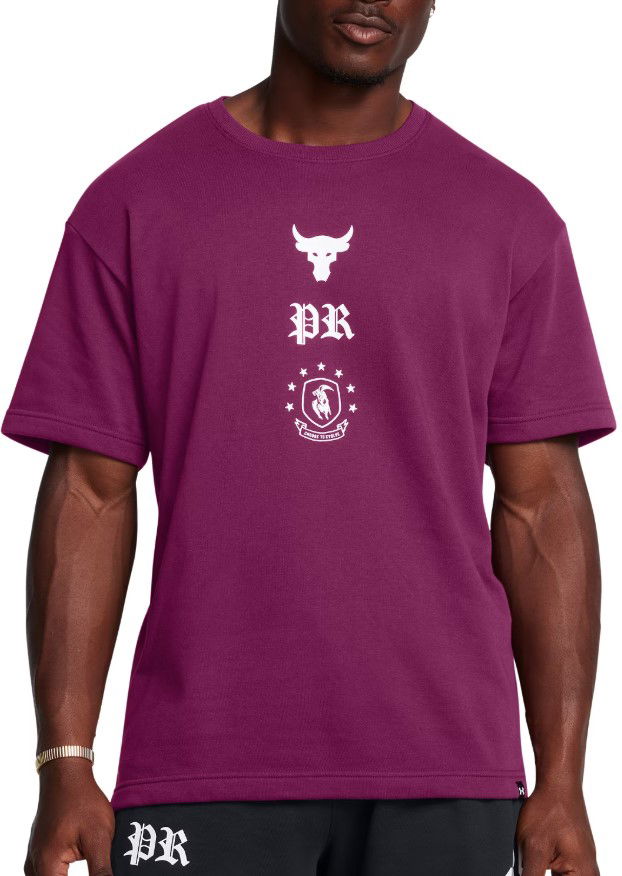 T-paita Under Armour Project Rock Terry Short Sleeve T-Shirt Violetti | 1386880-505