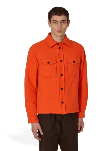 Paita Serving the People Woolrich Wool Overshirt Oranssi | CFWOOS0081MRUT3393 5475