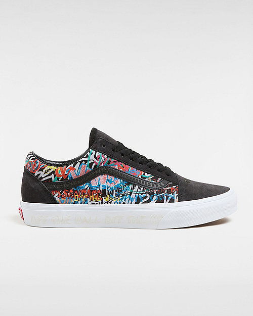 Tennarit ja kengät Vans Old Skool Pig Suede Shoes (black/multi) Unisex Black, Size 2.5 Monivärinen | VN000CR50ZB, 0
