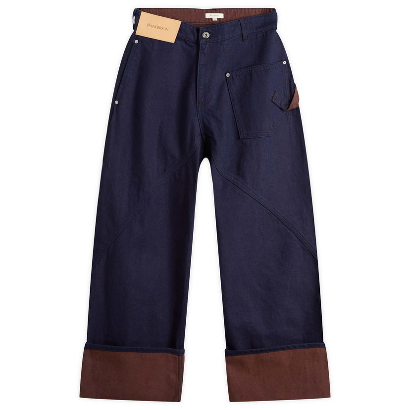 Jeans JW Anderson JW Anderson Turn Up Twisted Workwear Jeans Size 30 Tummansininen | DT0120-PG1836-807