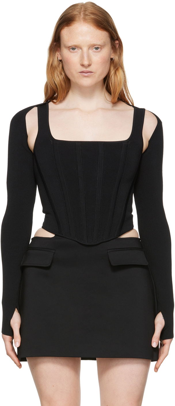 Hame Dion Lee Dion Lee Tank Top and Cardigan Set Musta | A7460P21