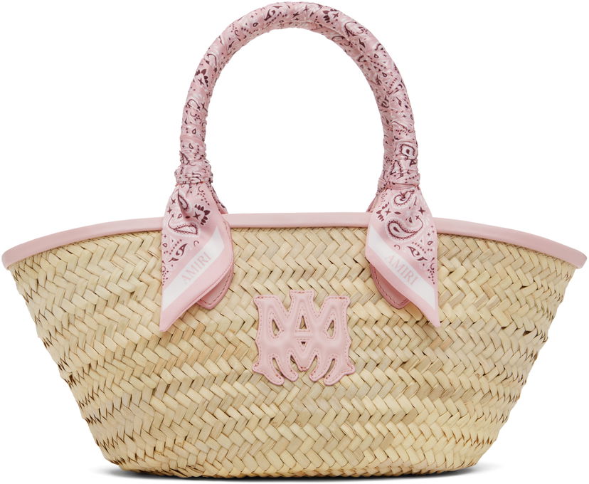 Käsilaukku AMIRI AMIRI MA Raffia Micro Tote Vaaleanpunainen | AWBGTO1002