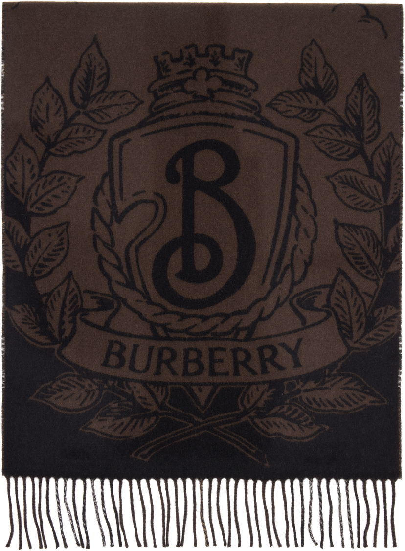 Huivi Burberry Reversible Knight Scarf Ruskea | 8112978
