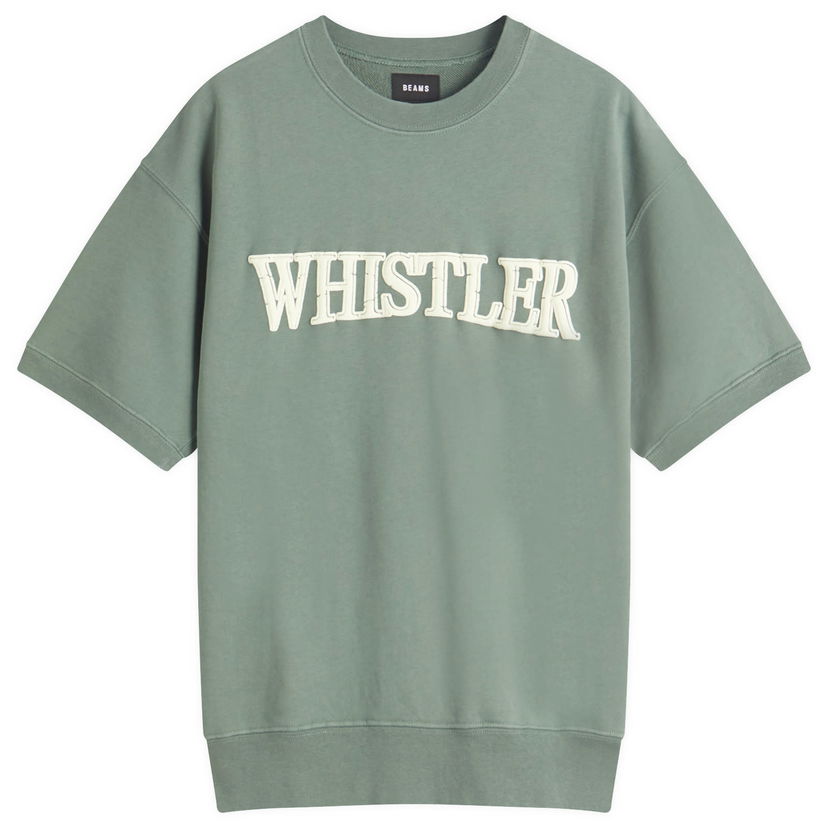 T-paita BEAMS BEAMS Men's Whistler Print Short Sleeve Sweatshirt Vihreä | 1103-0054-146-65