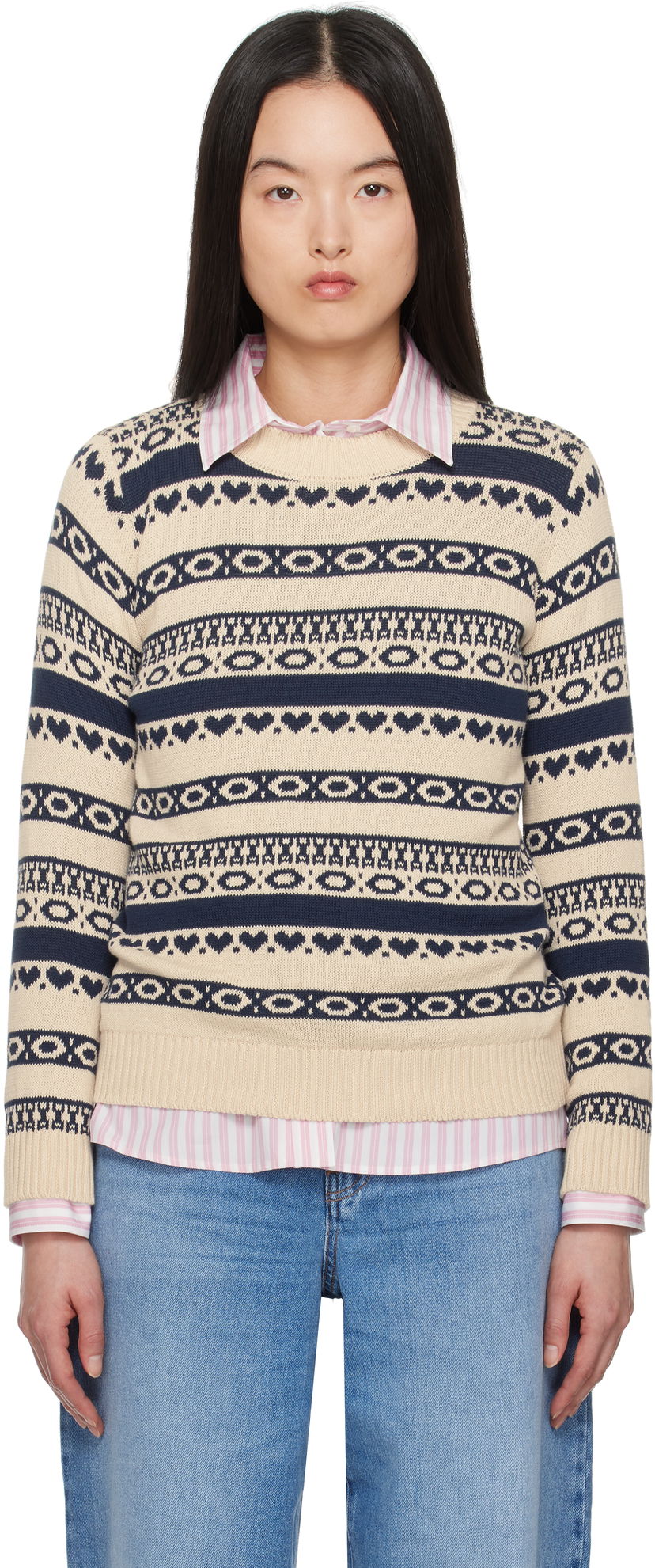 Villapaita Max Mara Weekend Max Mara Teheran Knit Sweater Beige | 2515361251600