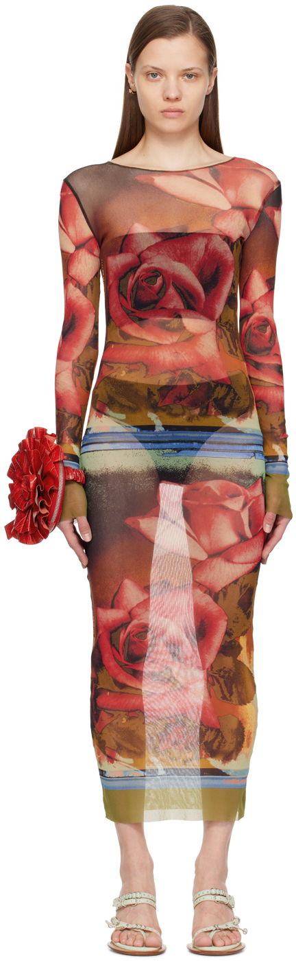 Mekko Jean Paul Gaultier Jean Paul Gaultier Roses Print Maxi Dress Monivärinen | 24/25-F-RO090-T547-403050