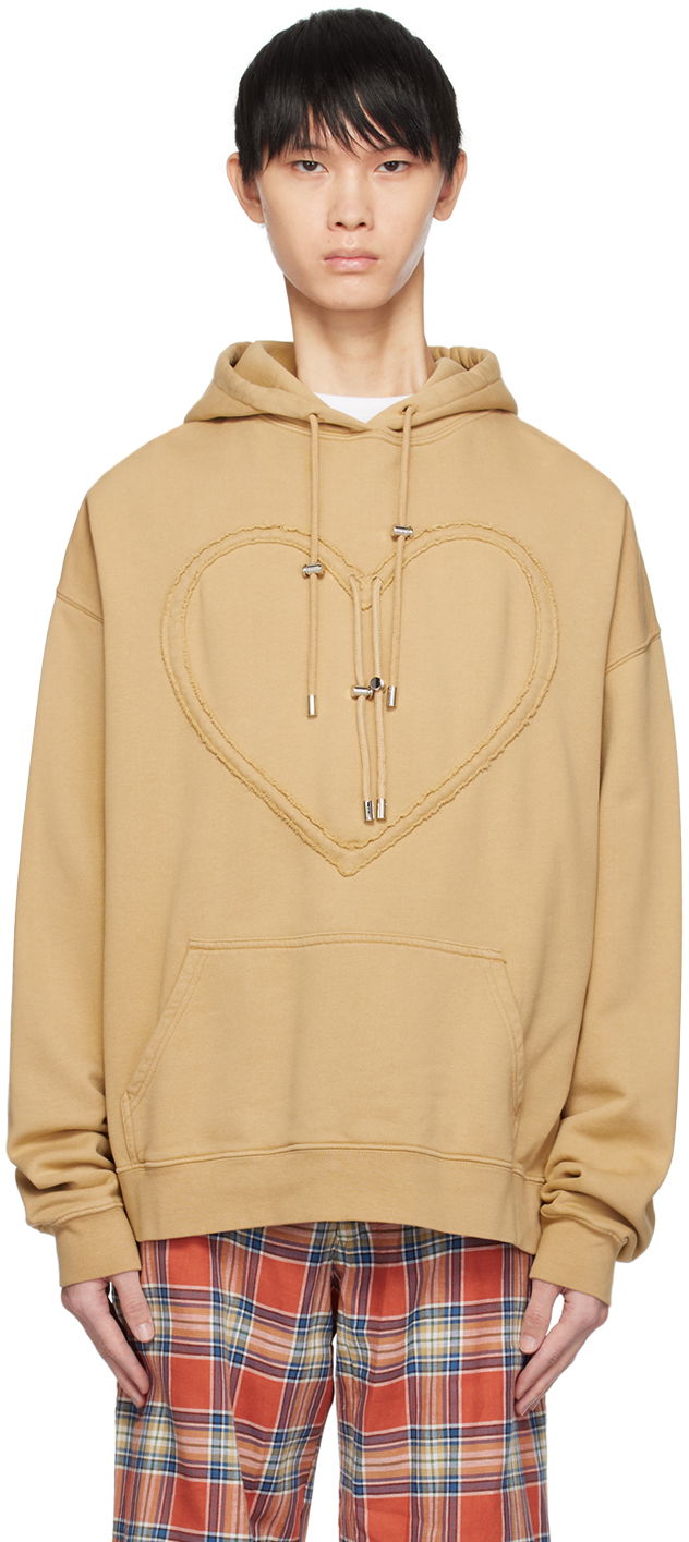 Huppari Collina Strada Collina Strada Heart Hoodie Beige | XX8754