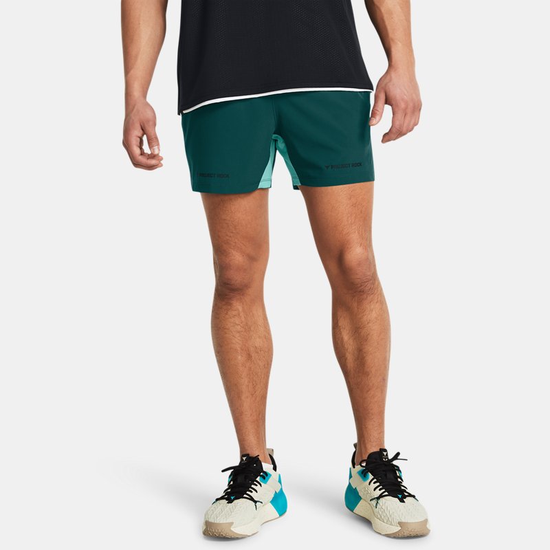 Shortsit Under Armour Project Rock Ultimate Trainingsshorts für Herren Hydro Teal / Radial Turquoise Vihreä | 1384217-449