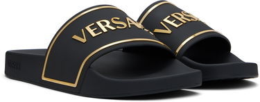 Tennarit ja kengät Versace Versace Logo Pool Slides Musta | 1018496_1A13176, 3