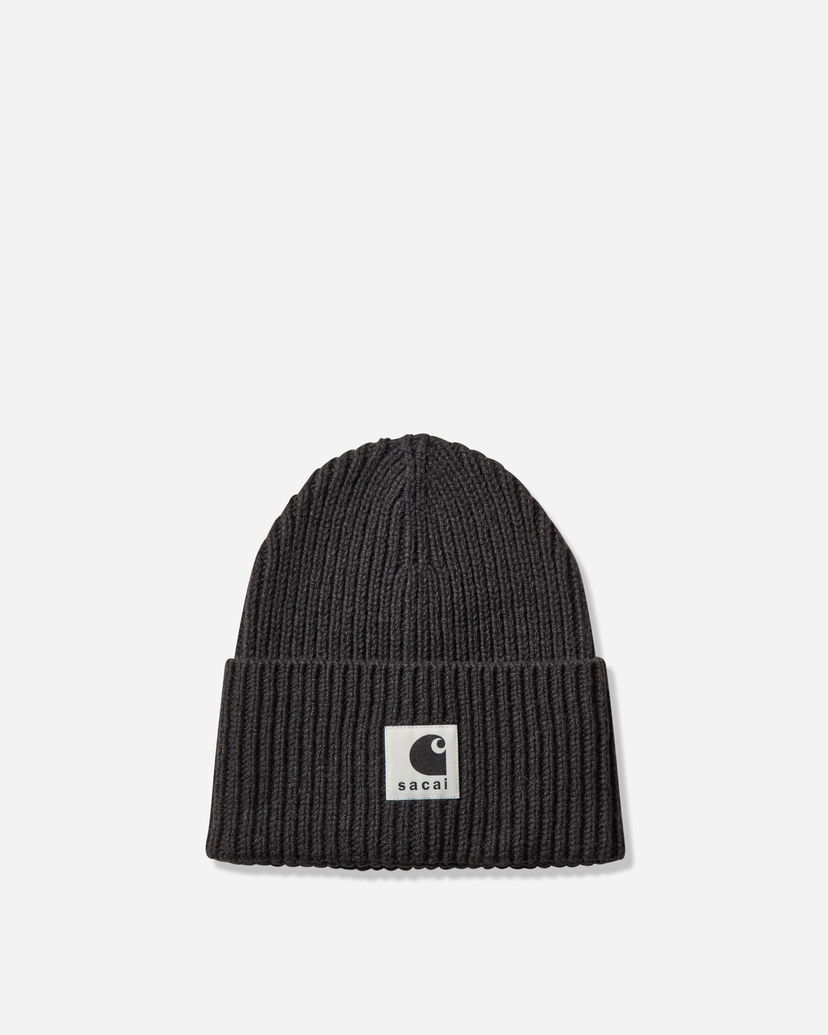 Pipo sacai Carhartt WIP sacai Wool Knit Beanie Musta | 25-00997S 001