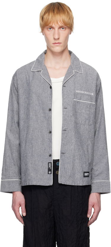 Paita Neighborhood Neighborhood Long Sleeve Pajama Shirt Harmaa | 251TSNH-SHM10, 0