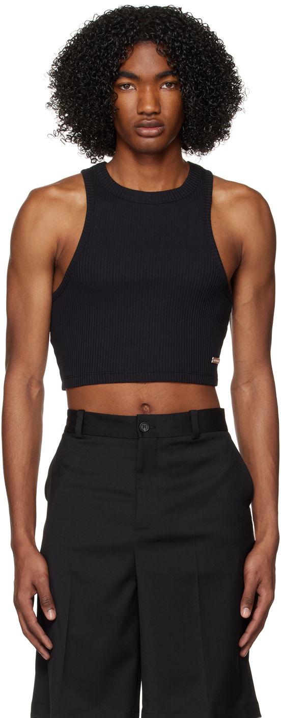 Tankkitoppi Han Kjøbenhavn Han Kjobenhavn Cropped Ribbed Tank Top Musta | M-132459