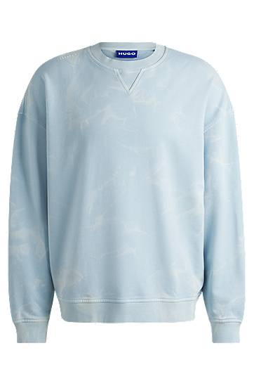 Villapaita BOSS HUGO Tie-Dye Terry Sweatshirt Sininen | 50534266