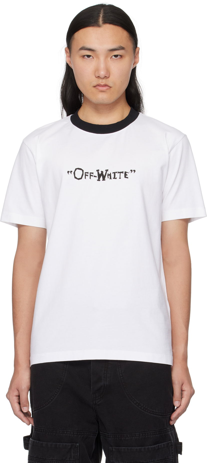 T-paita Off-White Slim Quote T-Shirt Valkoinen | OMAA027S25JER0090110