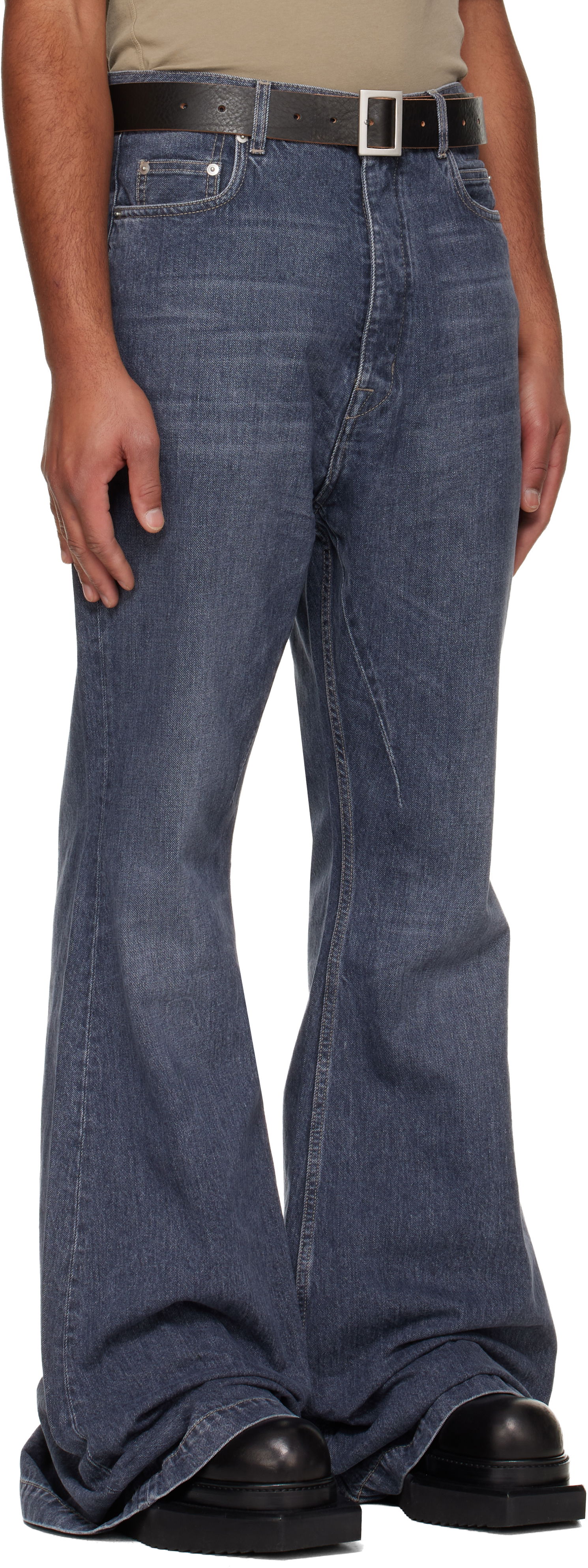 Jeans Rick Owens DRKSHDW Concordians Bolan Bootcut Jeans Sininen | DU02E7365 DGY, 1