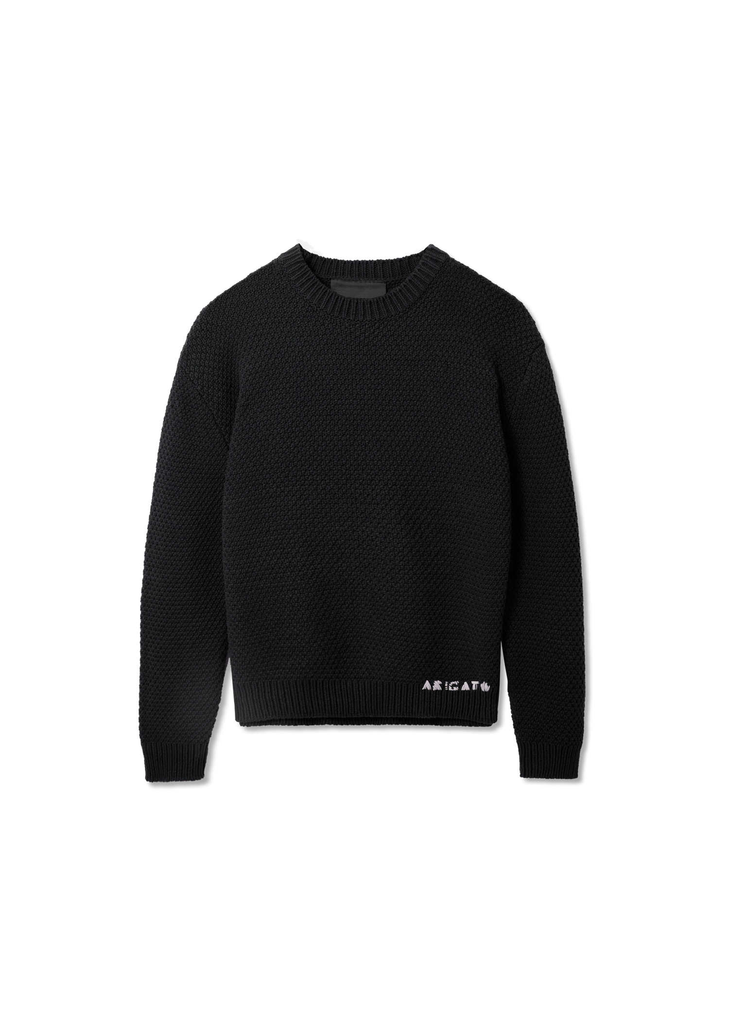Villapaita AXEL ARIGATO Block Knit Crew Neck Sweater Musta | A3331003, 1