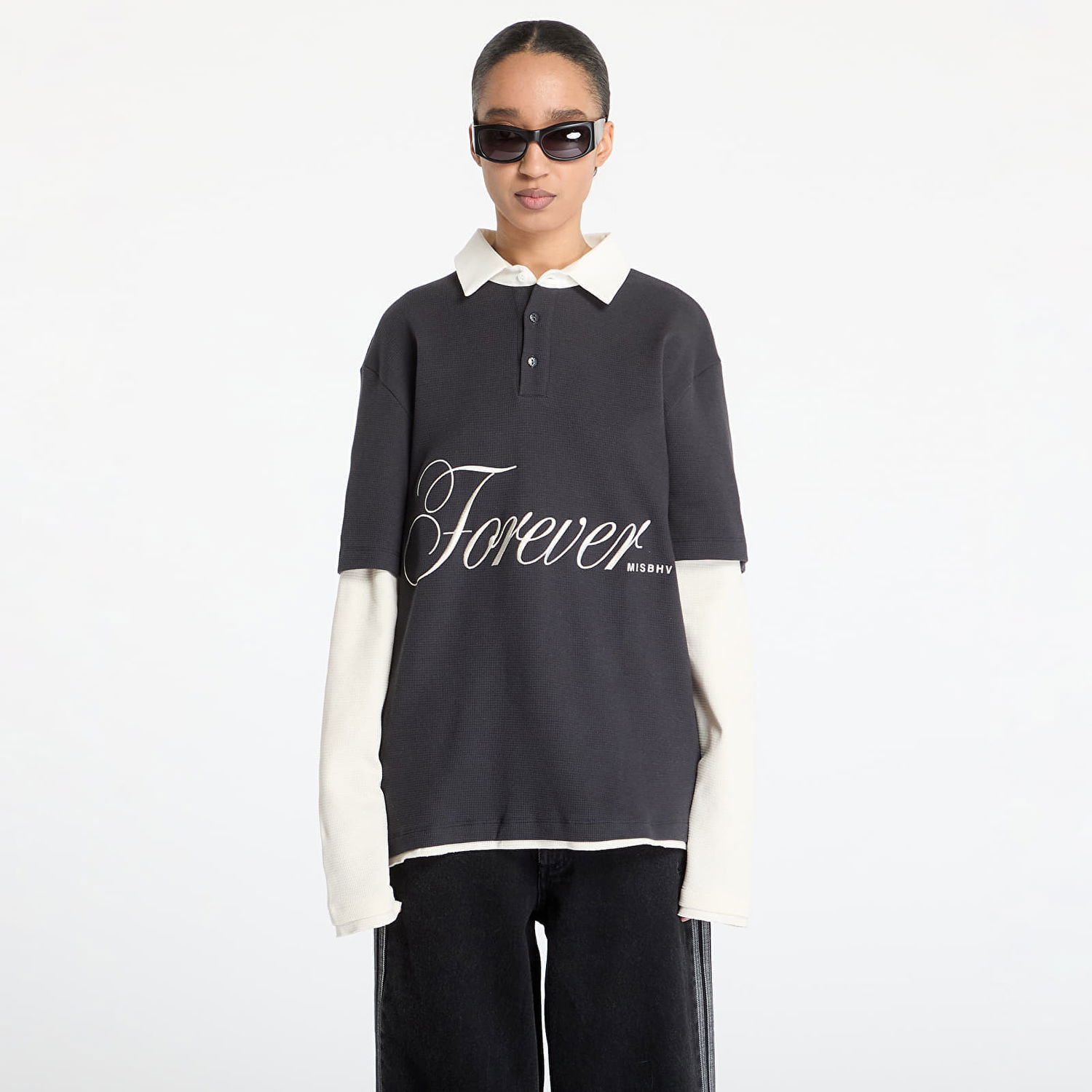 Poolopaita MISBHV MISBHV Forever Double Layered Polo Musta | 250M152, 0