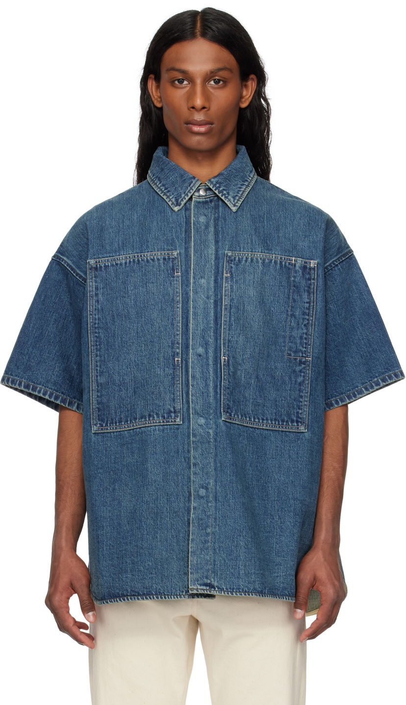 Paita Jil Sander Jil Sander Patch Pocket Denim Overshirt Sininen | J47DL0168_J45291