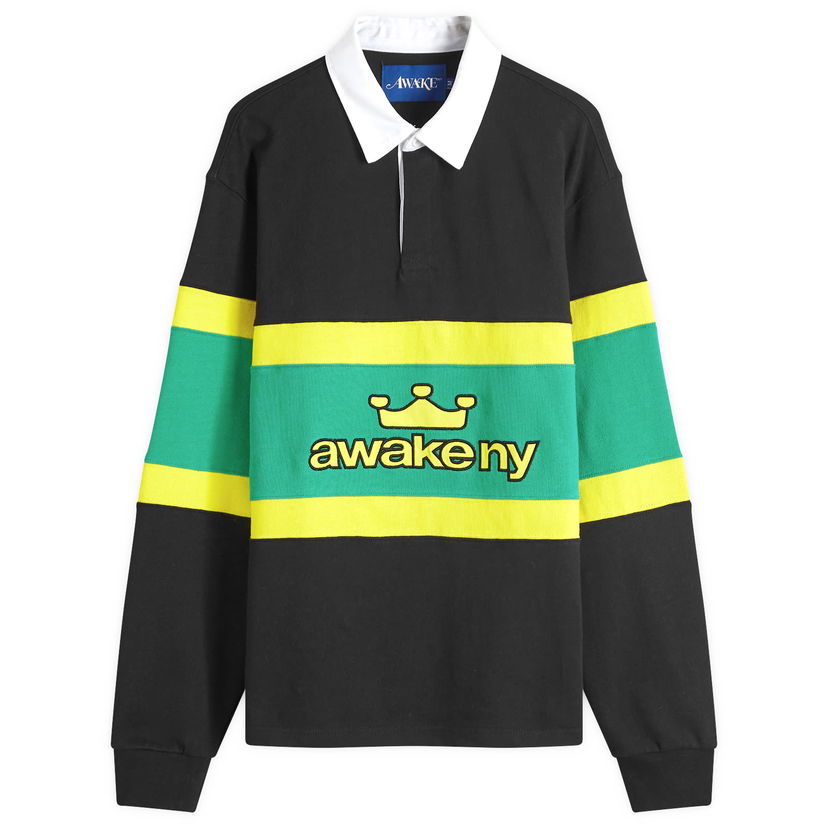 Poolopaita Awake NY Rugby Shirt Musta | AWK-FW24-TP004-BLK