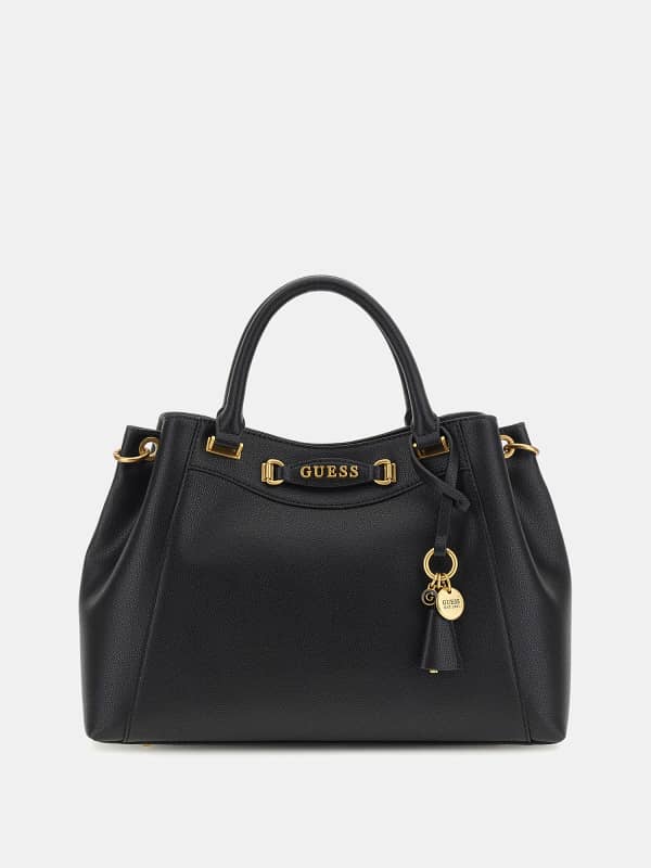 Käsilaukku GUESS Emera Logo-Charm Handbag Musta | HWVA9221060, 0