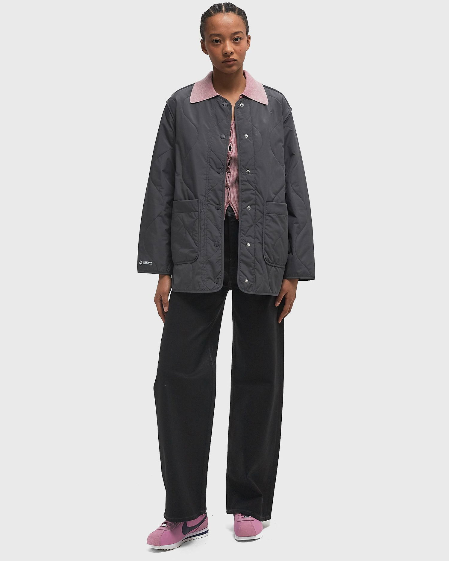 Tuulitakki Samsoe Samsoe Samsøe & Samsøe Saya Windbreaker Jacket L Harmaa | F24200019-IRON-GATE, 1