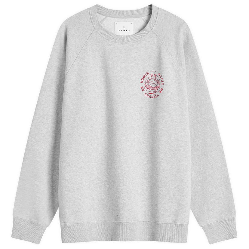 Villapaita EDWIN Music Channel Crew Sweat, Size Large Harmaa | I032507-DF67