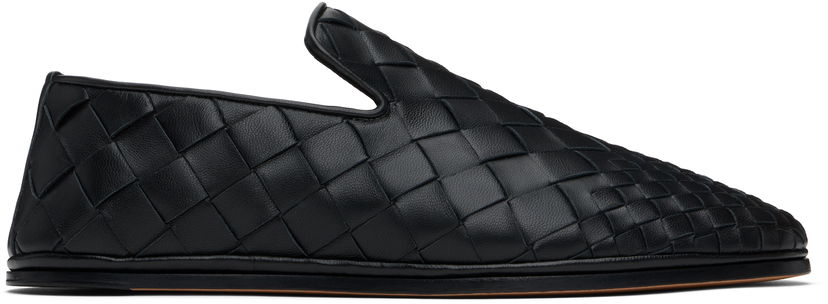 Vaatteet Bottega Veneta Bottega Veneta Intrecciato Leather Slippers Musta | 819500V55V01000