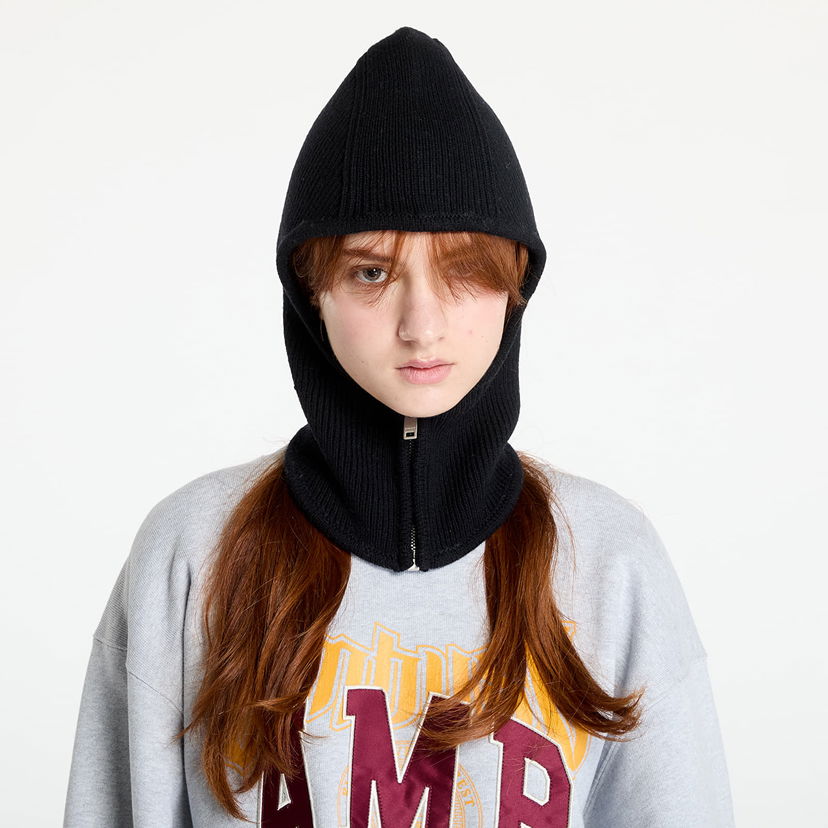 Huivi Ambush Rib Knit Balaclava Black Musta | BMLC002F24KNI0011000