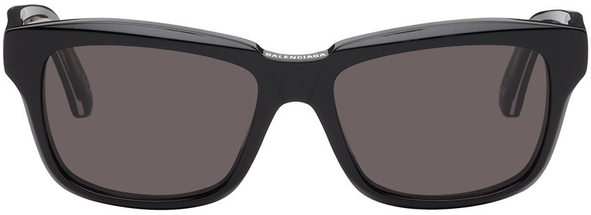 Aurinkolasit Balenciaga Weekend Rectangular Acetate Sunglasses Musta | BB0346S, 0