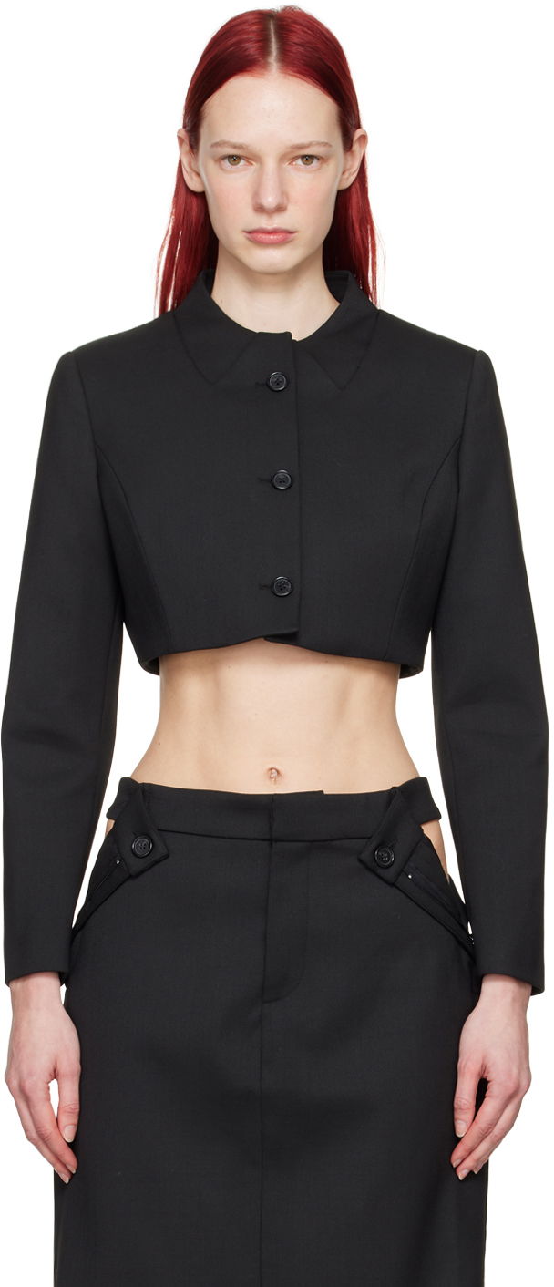 Takki Coperni Coperni Women's Cropped Blazer Musta | COPV33BIS111