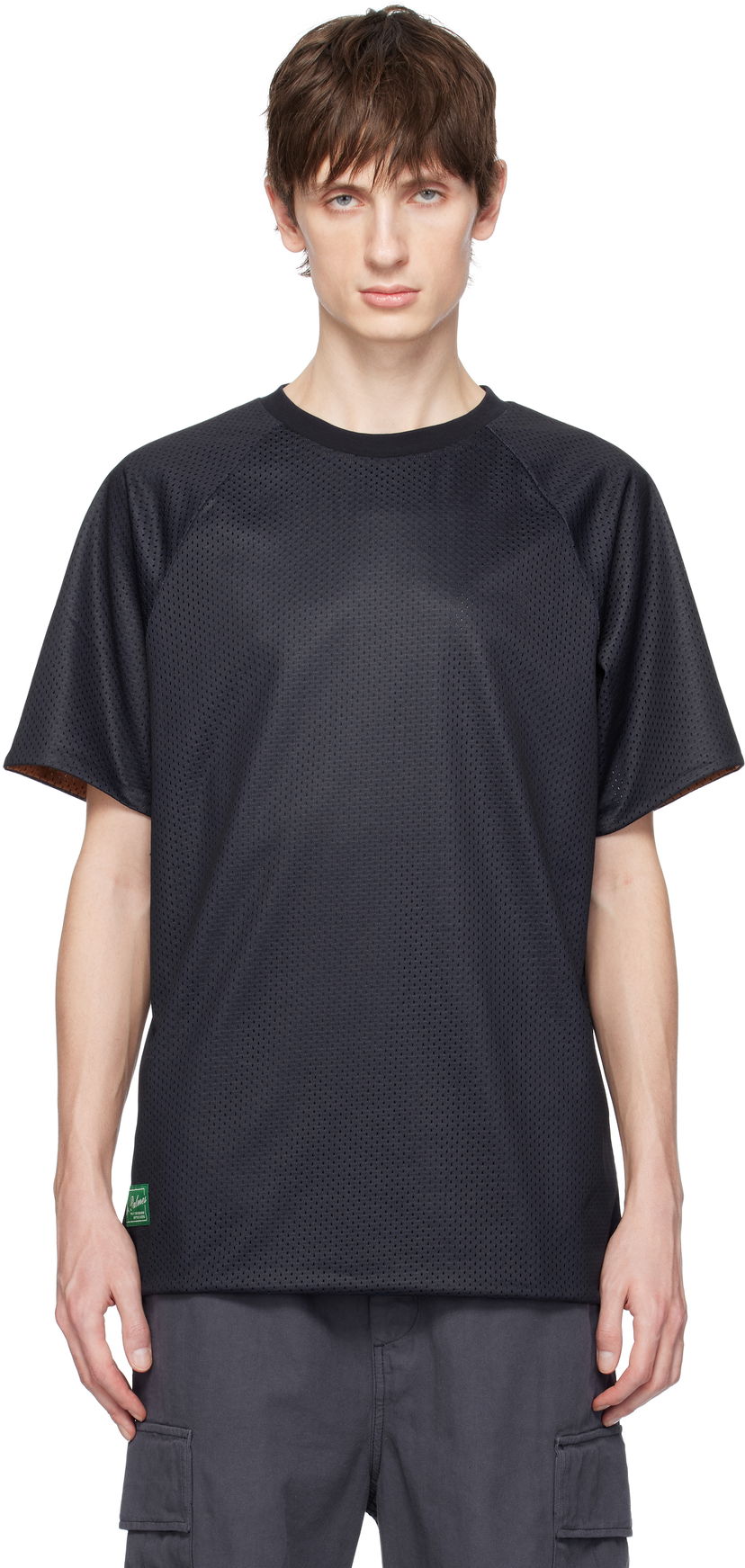 T-paita Palmes Palmes Mesh Double Reversible T-Shirt Musta | P10-0043-660