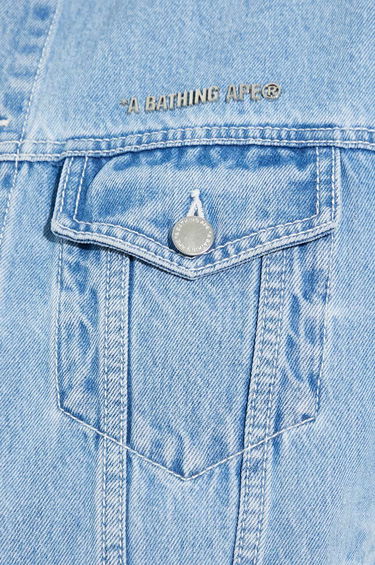 Takki BAPE A Bathing Ape Metal Logo Pin Oversize Denim Jacket Sininen | 1J80140056, 5