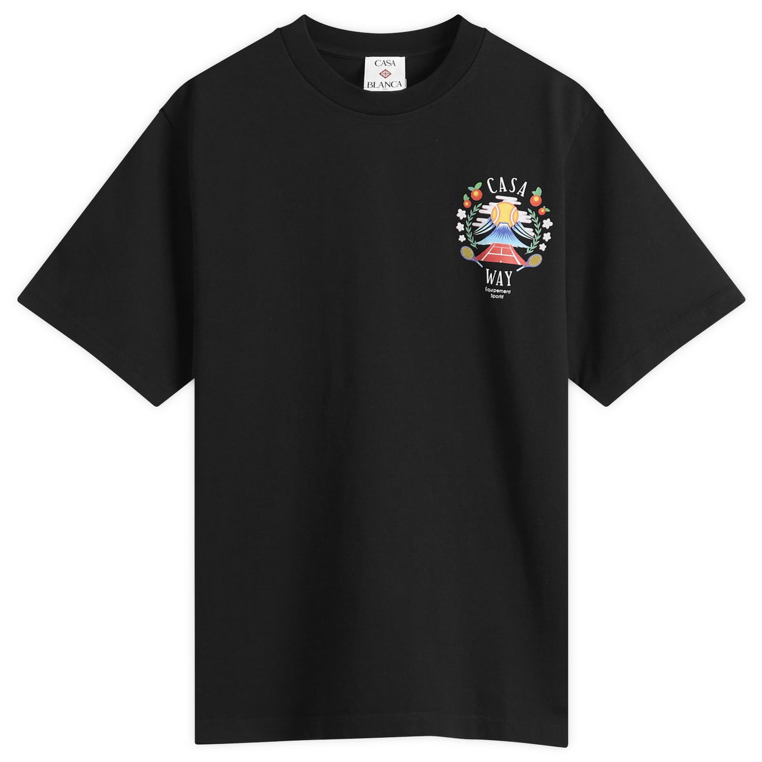 T-paita Casablanca Casablanca Casa Way Mountain Printed T-Shirt, Size Large Musta | MPF25-JTS-001-09, 1