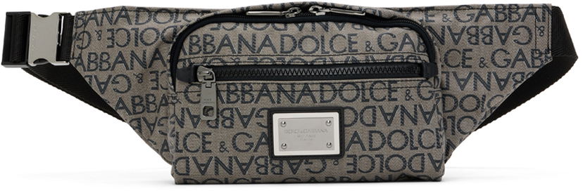 Vyötärölaukku Dolce & Gabbana Gray & Black Printed Belt Bag Harmaa | BM2218AJ705