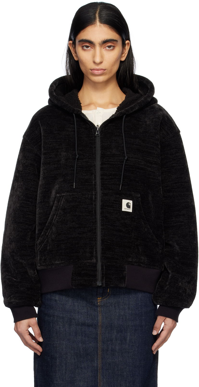 Huppari Carhartt WIP Fleece Lined Hoodie Musta | I033905 89XX