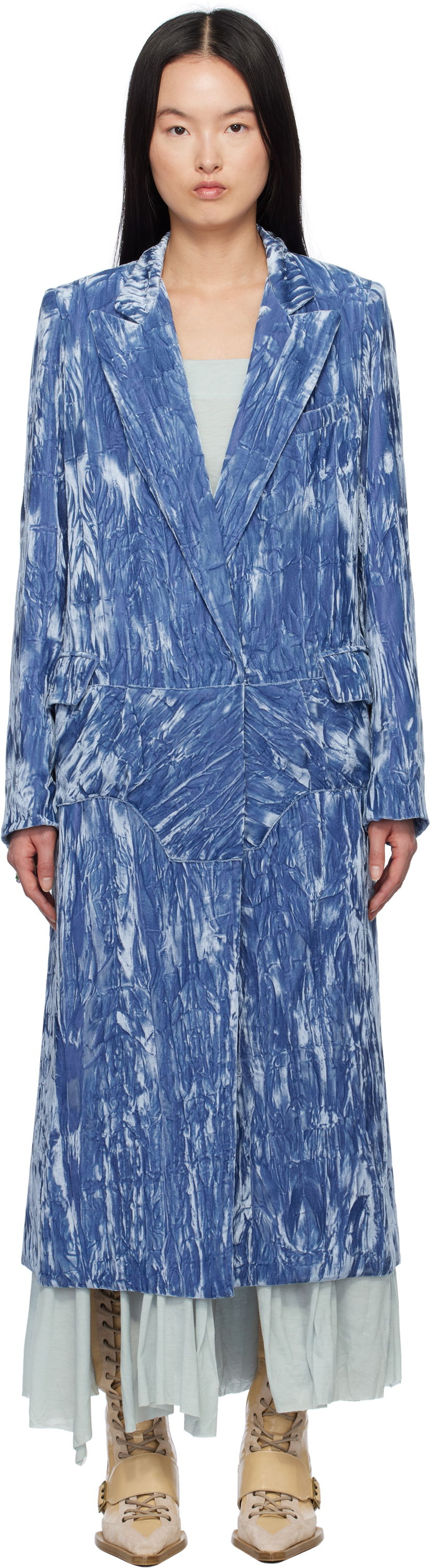 Takit Collina Strada Collina Strada Wolverine Velvet Coat Sininen | XX5217