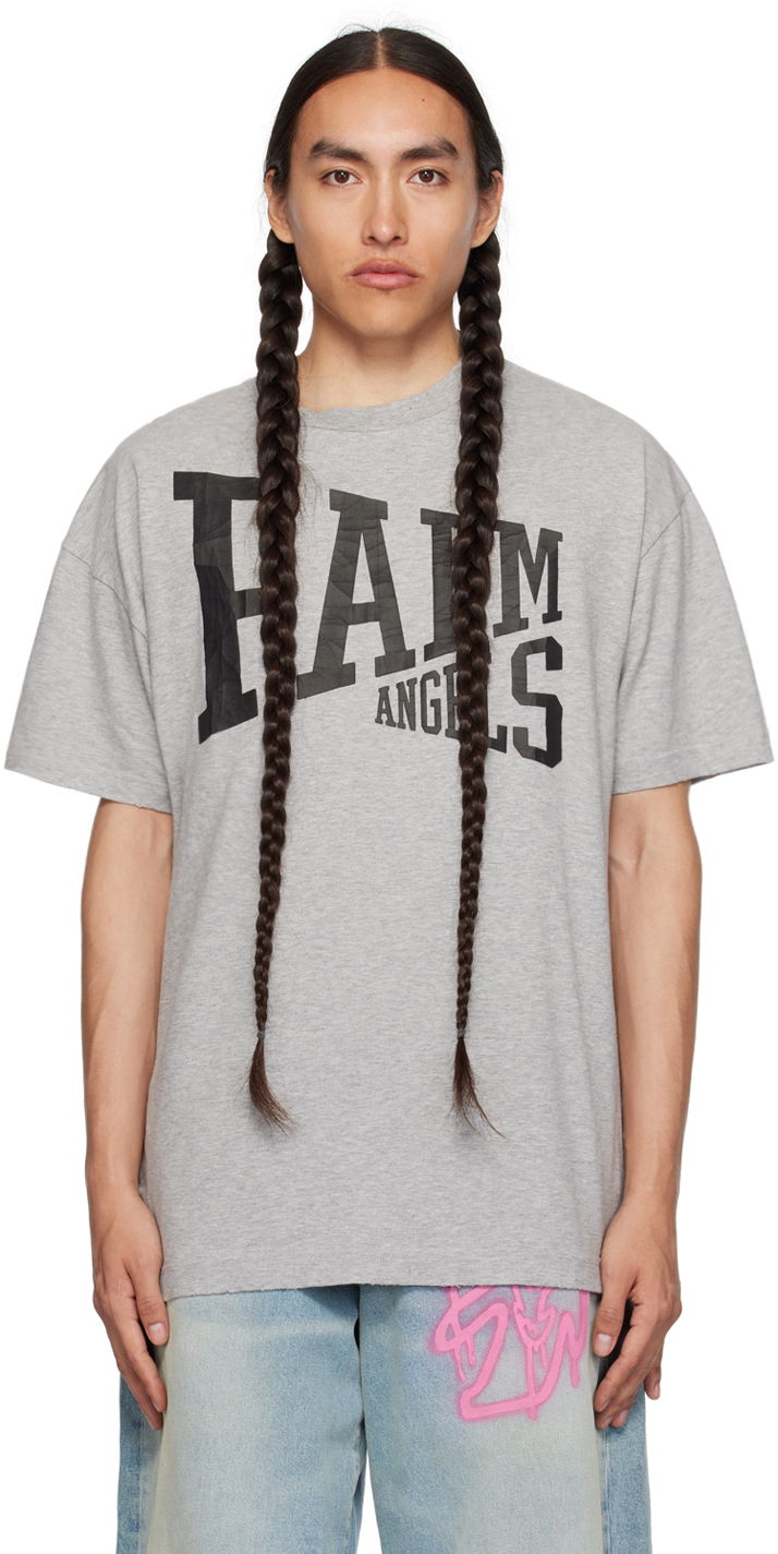 T-paita Palm Angels Gray College Harmaa | PMAA072F23JER0020910