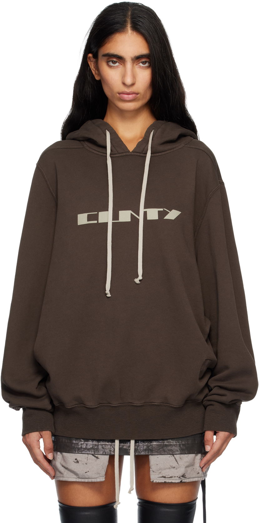 Huppari Rick Owens Concordians Oversized Hoodie Ruskea | DS02E7241 FSLP2P