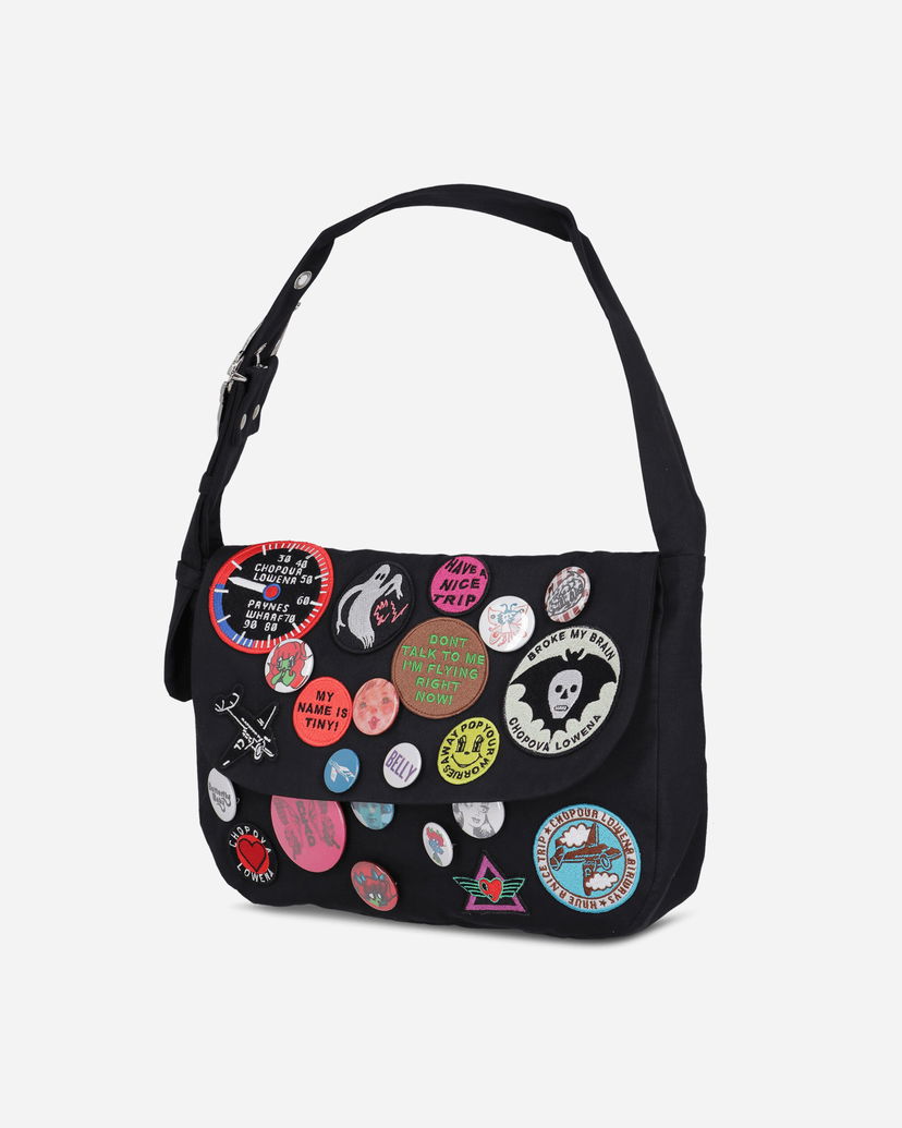 Olkalaukku Chopova Lowena Patches Decorated Shoulder Bag Musta | 6455 BLCK
