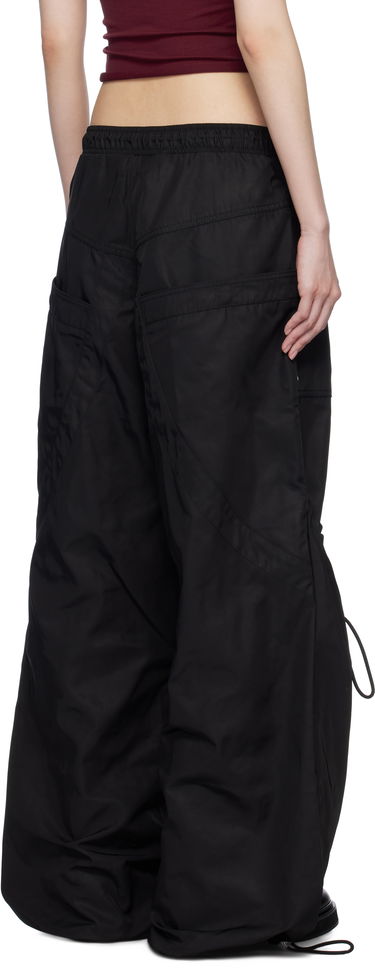 Cargo housut The Attico Attico Parachute Cargo Drawstring Trousers Musta | 250WCP00255 PLL001AA, 2