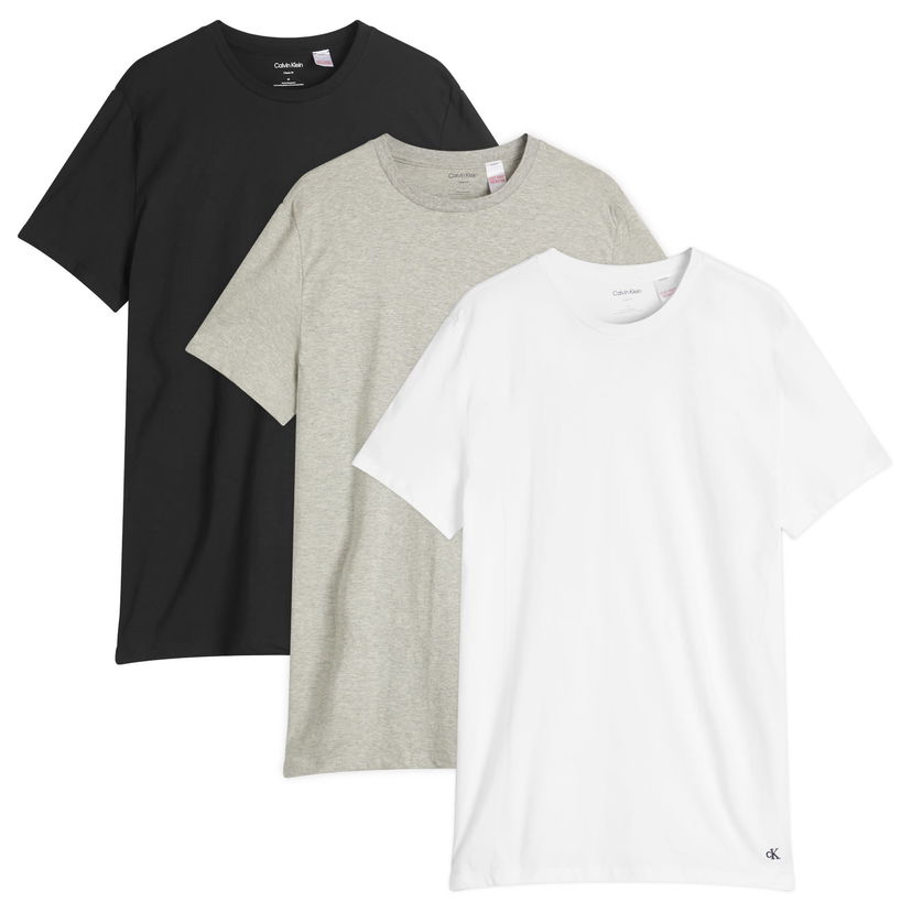 T-paita CALVIN KLEIN Calvin Klein Men's Crew Neck 3 Pack T-Shirts Valkoinen | LV00NB4051MP1