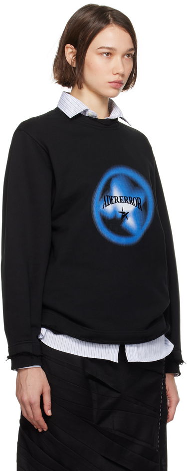 Huppari ADER ERROR Black Graphic Sweatshirt Musta | BN01FWSW0102BK, 4