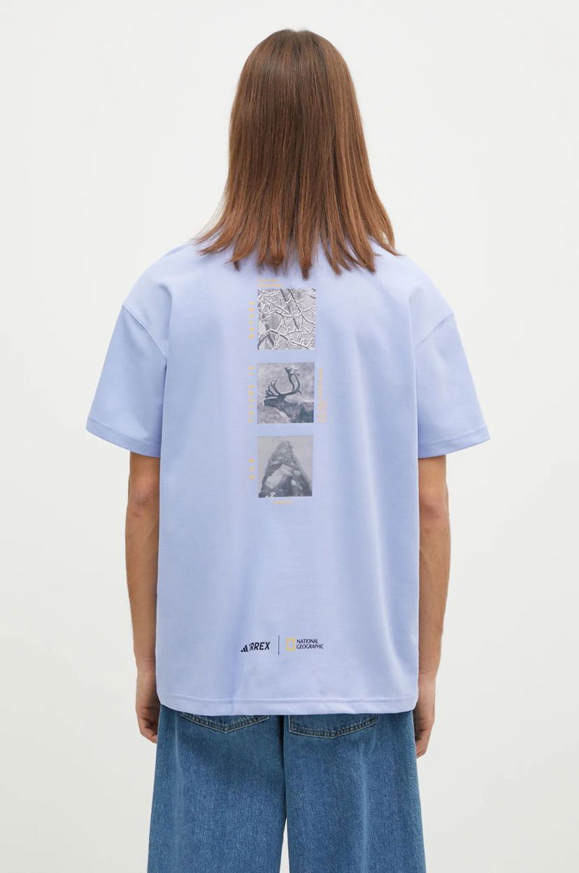 T-paita adidas Originals Nattional Geographic Unitefit Graphic T-Shirt Sininen | IX5615