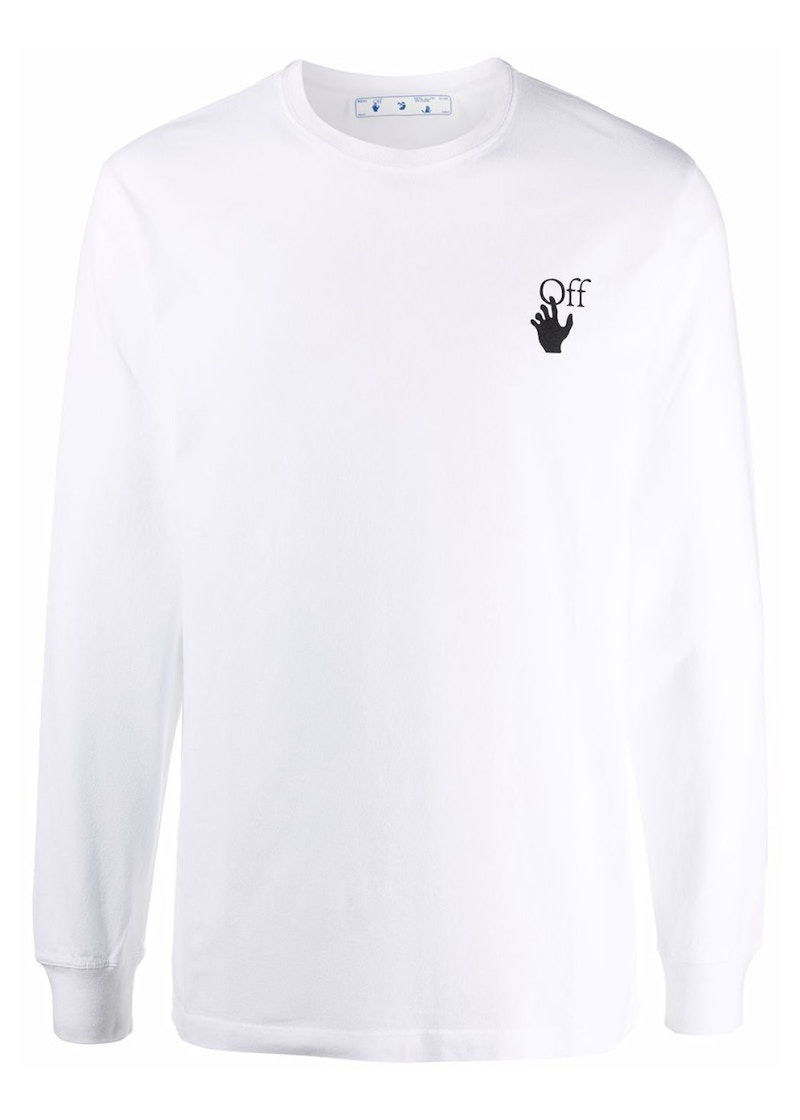 T-paita Off-White Degrade Arrows Long Sleeve T-Shirt White Valkoinen | OMAB001F21JER0010110