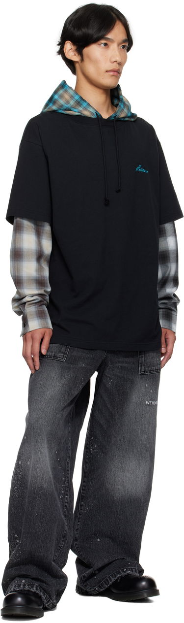 T-paita We11done We11done Checkered Layered T-Shirt Musta | WD-TT2-25-783-U-BK, 3