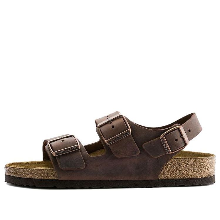 Tennarit ja kengät Birkenstock Birkenstock Milano Oiled Leather Sandals Narrow Fit Ruskea | 0034873