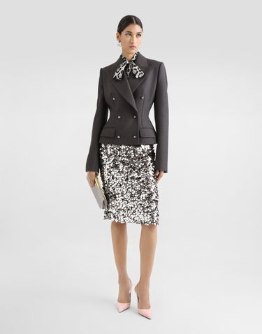 Hame Dolce & Gabbana Sequined Midi Skirt Harmaa | F4C1LTFLSJ8S0998, 1